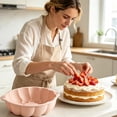 thumbnail image 4 of ZZYuan Molde Para Gelatina Grande, Shaped Silicone Cake Mold Non-Stick Baking Pan for Birthday Cheesecake Bread DIY, 10x3.5 Inch Red, 4 of 5