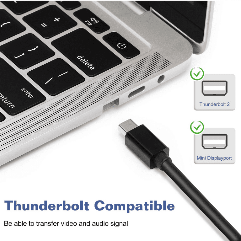 3Ft (3 Feet) Mini DisplayPort/Thunderbolt to HDMI Male to Male Cable with  Audio Output for Apple Macbook, Macbook Pro, Macbook Air, iMac –