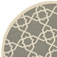 thumbnail image 3 of SAFAVIEH Courtyard Carol Geometric Indoor/Outdoor Area Rug, 6'7" x 6'7" Round, Grey/Beige, 3 of 5