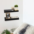 thumbnail image 4 of Sorbus 1.5 in x 16.25 in Black Floating Shelf Set 2 Pack, 4 of 7