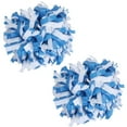 thumbnail image 1 of Plastic Cheer Pom Poms Cheerleading Cheerleader Gear 2 pieces one pair poms(Columbia Blue/White), 1 of 2