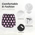 thumbnail image 4 of Balery Pink Groovy Disco Ball Pattern Women's Running Shorts with Liner 2 Pockets Elastic Workout Athletic Gym Yoga Shorts-Medium, 4 of 7