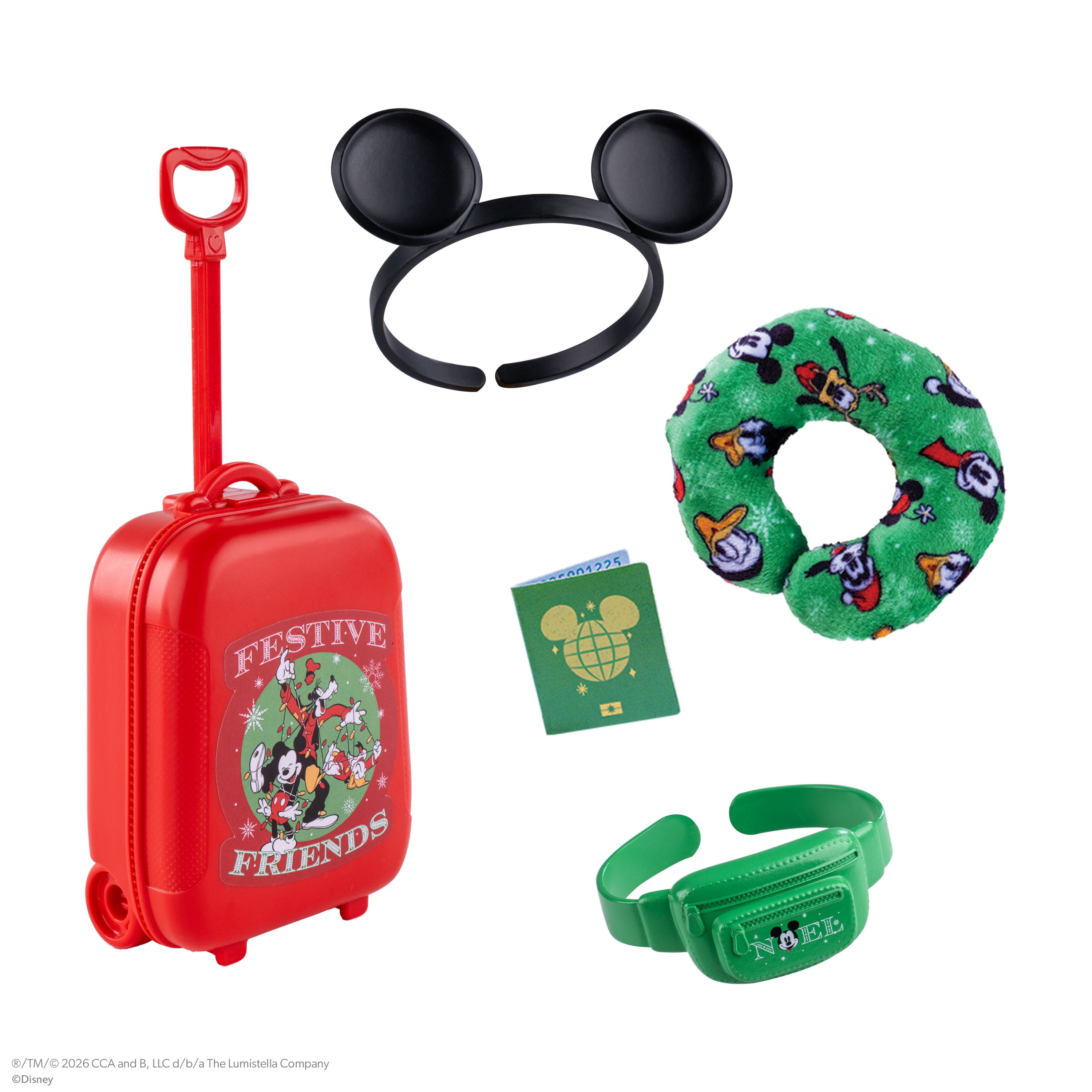 The Elf on the Shelf Disney Mickey Mouse Ready to Roll Elf Travel Kit
