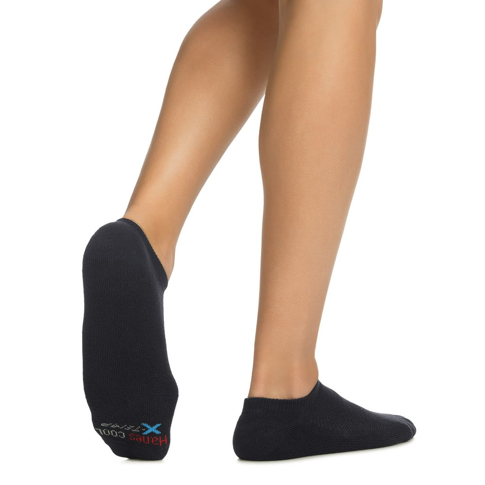 Hanes Men's Ultimate XTemp No Show Black Socks, 5+1 Bonus Pack