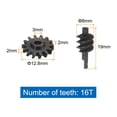 thumbnail image 2 of Gears Differential Steel Gear Set 14T, 2Sets, Worm Gears Upgrade Parts for 2/24 RC Upgrades Parts Accessories, 2 of 5