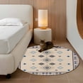 thumbnail image 2 of Round Rug 3.3Ft Washable Non-Slip, Boho Geometric Circle Area Rugs for Living Room Bedroom, Retro Rustic Chic Ethnic Abstract Patterned Indoor Floor Mats Carpet Runner for Home Decor Aesthetic, 2 of 8