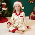 thumbnail image 2 of Aloohaidyvio Family Christmas Pajamas Matching Sets Silk Satin Comfy Pjs Long Sleeve Sleepwear Holiday Lounge Sets, 2 of 4