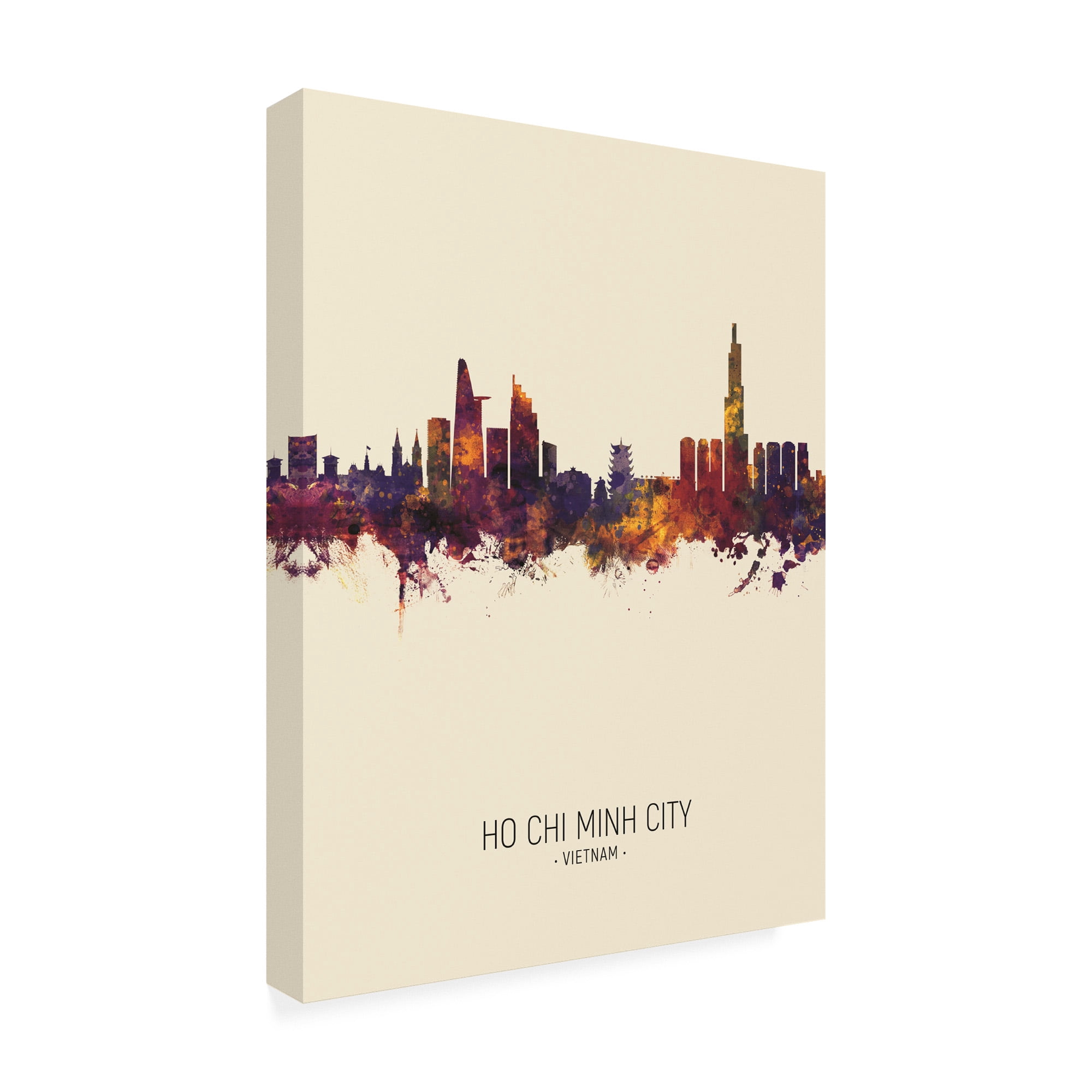 Trademark Fine Art 'Ho Chi Minh City Vietnam Skyline Portrait III' Canvas Art by Michael Tompsett