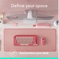 thumbnail image 2 of Logitech Desk Mat - Studio Series, Multifunctional Large Desk Pad, Extended Mouse Mat, Dark Rose, 2 of 8