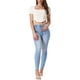 thumbnail image 2 of INSPIRAR CHIC Blusas Básicas Casual de Cuello Cuadrado de Manga Corta de Punto Acanalado con Dobladillo Curvo XL Blanca, 2 of 6