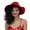 Red, variant on Aocisk Stylish Bucket Hat Outdoor Event Accessory Party Wear Versatile All Season Sun Black one size