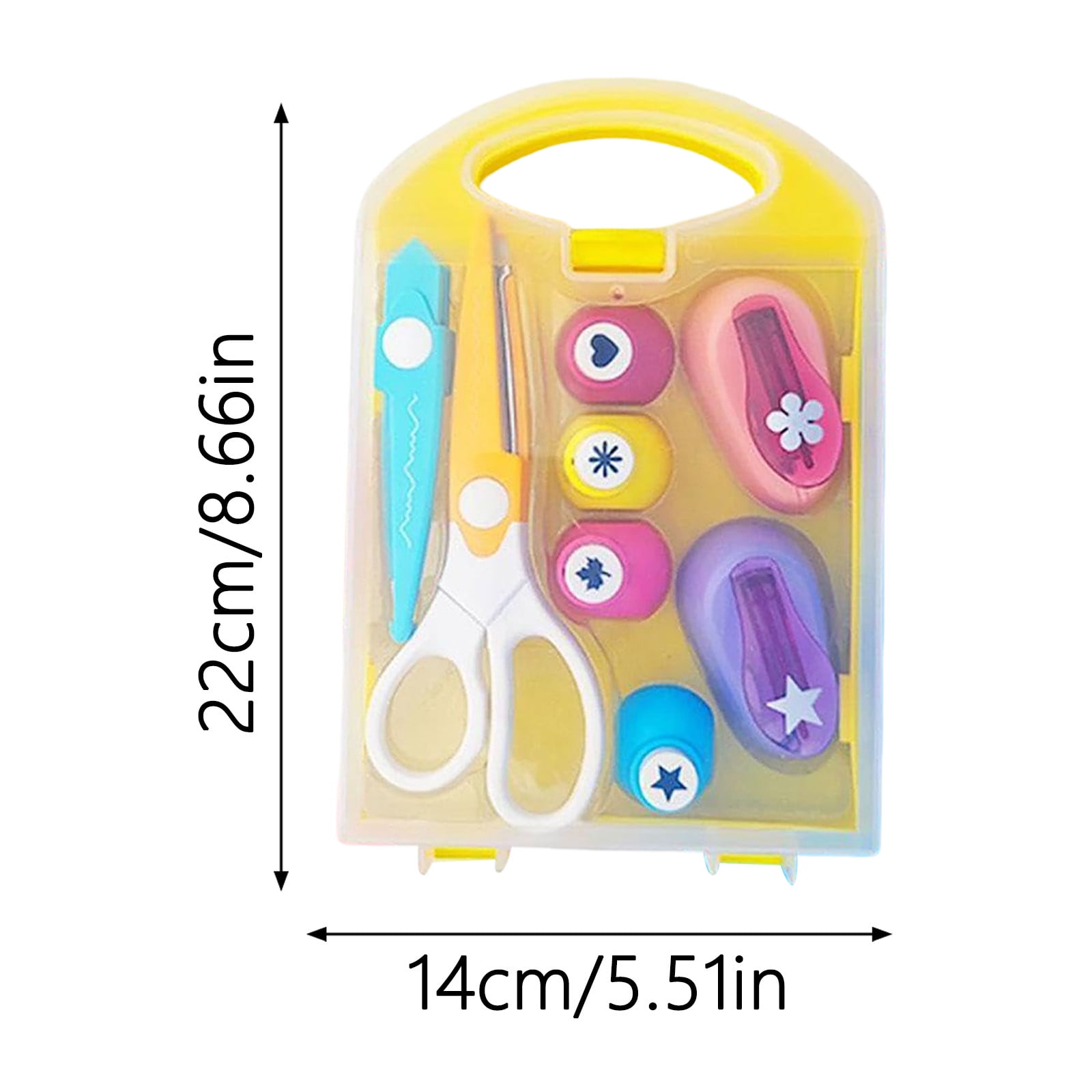 Creative Kids DIY Puncher Craft Set, Craft Hole Punch Shapes Set, Hole Punch for Kids,Craft Scissors Set,Shape Cutters for Crafts,Leaf, Butterfly, Star Heart Flower Punchers (1 Set)