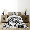 thumbnail image 4 of Ambesonne Floral Quilted Bedspread Set 2 Pcs, Abstract Leaf Ivy Swirl, Twin Size, Pale Grey White, 4 of 5