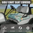 thumbnail image 3 of Whosucclay Peacock Non-slip Golf Cart Seat Cover 4 Front Pockets for Yamaha Club Car EZGO Icon, Anti-Fade Golf Cart Seat Protector, 3 of 7