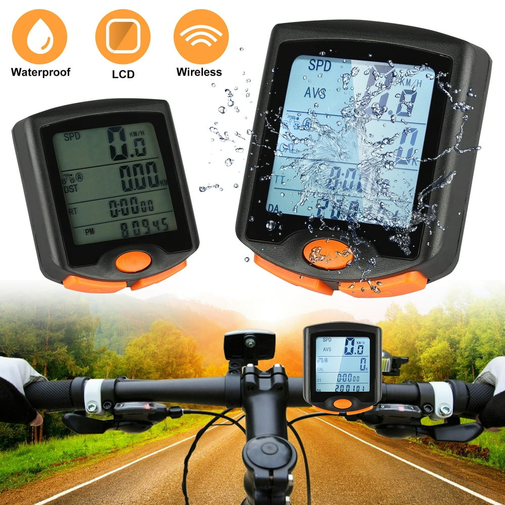Wireless Bike Speedometer LCD Odometer, Bike Computer, Waterproof
