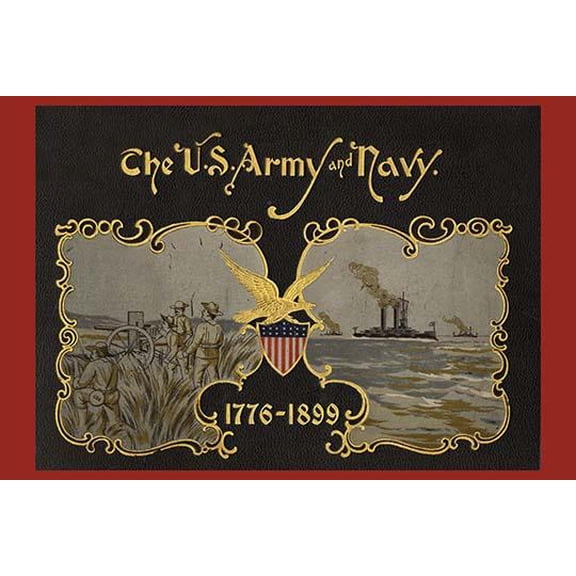 The U.S. Army and Navy 1776-1899- Fine Art Canvas Print (20" x 30")