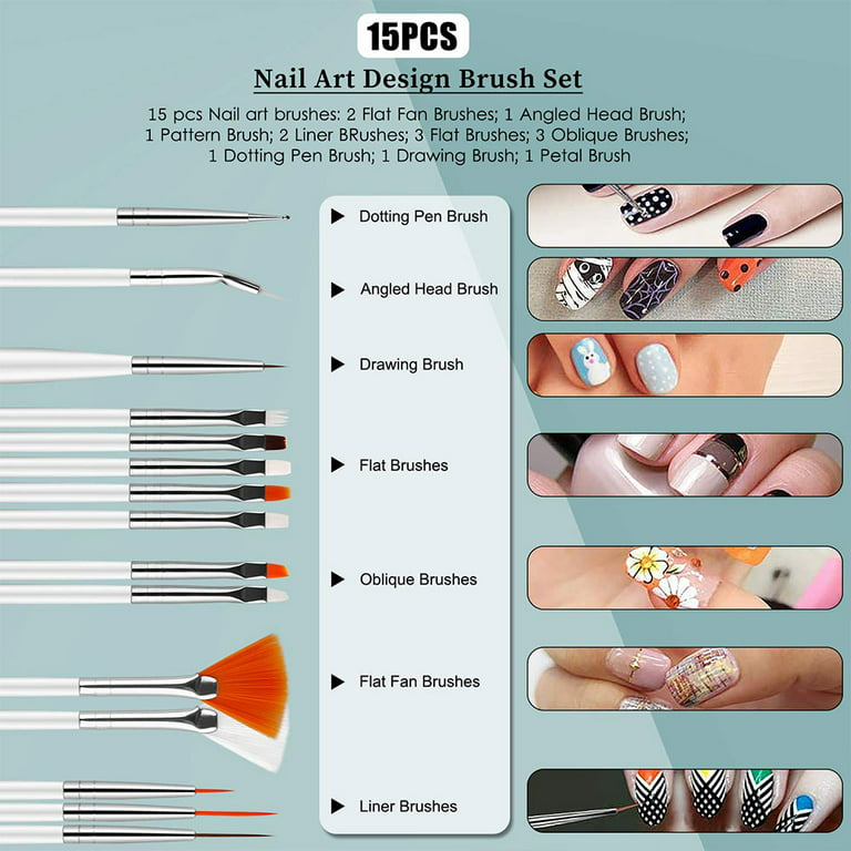 Nail Pen Designer, Teenitor Stamp Nail Art Tool with Nail Painting
