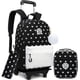 thumbnail image 1 of Mochila rodante Zbaogtw para niñas con fiambrera y estuche, 1 of 4