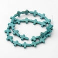 thumbnail image 2 of 20 hebras de cuentas turquesas de 12x16 mm, teñidas para diseño de joyería (25 piezas/hebra), 2 of 2
