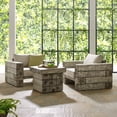 thumbnail image 1 of Modway Manteo Outdoor Arm Lounge Chair Set with Side Table in Light Gray/Beige, 1 of 9
