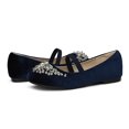 thumbnail image 6 of Dream Pairs Kids Girls Mary Jane Princess Flats Wedding Party Shoes AURORA-03 NAVY/SUEDE Size 2 Little Kid, 6 of 6