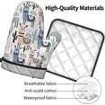thumbnail image 4 of cixuoa Tropical Cactus Animal Lama Print Kitchen 7.2"X11" Oven Mitts and Pot Holders Sets, Safe for Baking,Cooking, BBQ, 4 of 6
