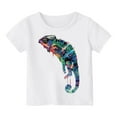thumbnail image 1 of XDZJLR Hauts Garçons T-Shirt d'Été Col Rond Imprimé Manches Courtes Mode Décontracté Blanc 8-9 Ans, 1 of 4
