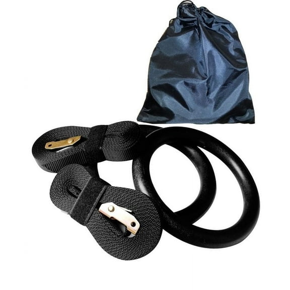 AbleFitness Polycarbonate Gym Gymnastic Rings with Adjustable Straps