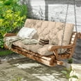 thumbnail image 6 of Kimunuk Outdoor Swing Cushion , 60" X 40" X 5" Waterproof Bench Chair Replacement Cushion with 6 Ties for Patio Porch, Sand, 6 of 7