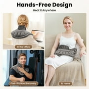 MaxKare Microwavable Heating Pad for Neck and Shoulder,Weighted Heating Pad,Neck and Hot Neck Wrap,Grey