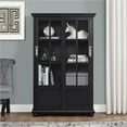 thumbnail image 2 of Aaron Lane Bookcase with Sliding Glass Doors, Black, 2 of 9