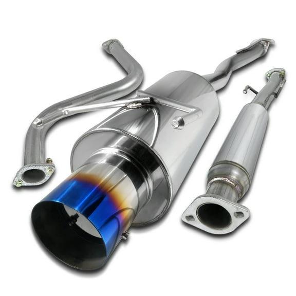 Spec-D Tuning Exhaust Catback System Burnt Rainbow Tip Compatible with 1990-1993 Honda Accord