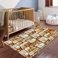 thumbnail image 3 of FJPT Rustic Stone Brick Pattern Print Soft Small Area Rugs Non Slip Indoor Floor Carpet for Living Room Bedroom Decor, 3 of 5