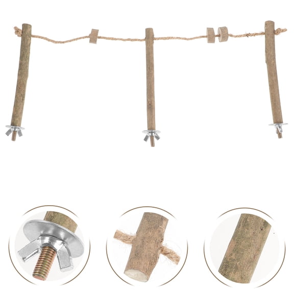 WHAMVOX Wood Bird Perch Stand Platform Bird Cage Platform Pet Parrot Bird Cage Perch