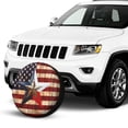 thumbnail image 2 of KAKALAD American Flag Star Texas 03 Spare Tire Cover Universal Vehicle Accessories Buckle Car Tools 14”in, 2 of 6