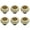Bronze-White, variant on HDJNal Set of 6,Round Shape Ceramic Knobs with Screws - 32mm Diameter - Round Vintage Pull Handles for Home & Office Furniture - Kitchen Cabinet, Drawers & Cupboard Doors (Black-White)