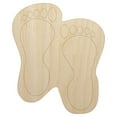 thumbnail image 1 of Foot Prints Solid Wood Shape Unfinished Piece Cutout Craft DIY Projects - 6.25 Inch Size - 1/4 Inch Thick, 1 of 7