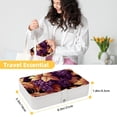 thumbnail image 5 of Thanksgiving Portable PU Leather Jewelry Organizer with Necklace Holder, Jewelry Stand, and Earring Holder - Removable Compartment Included, 5 of 6