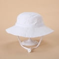 thumbnail image 2 of RMGVDSD Kids Summer Sun Hat Baby Cap Girls Bucket Sunscreen Toddler Cap Kids Boys Hat Solid Baby Sun Hats Sun Protective Bucket Hat 0-3 Months, 2 of 4
