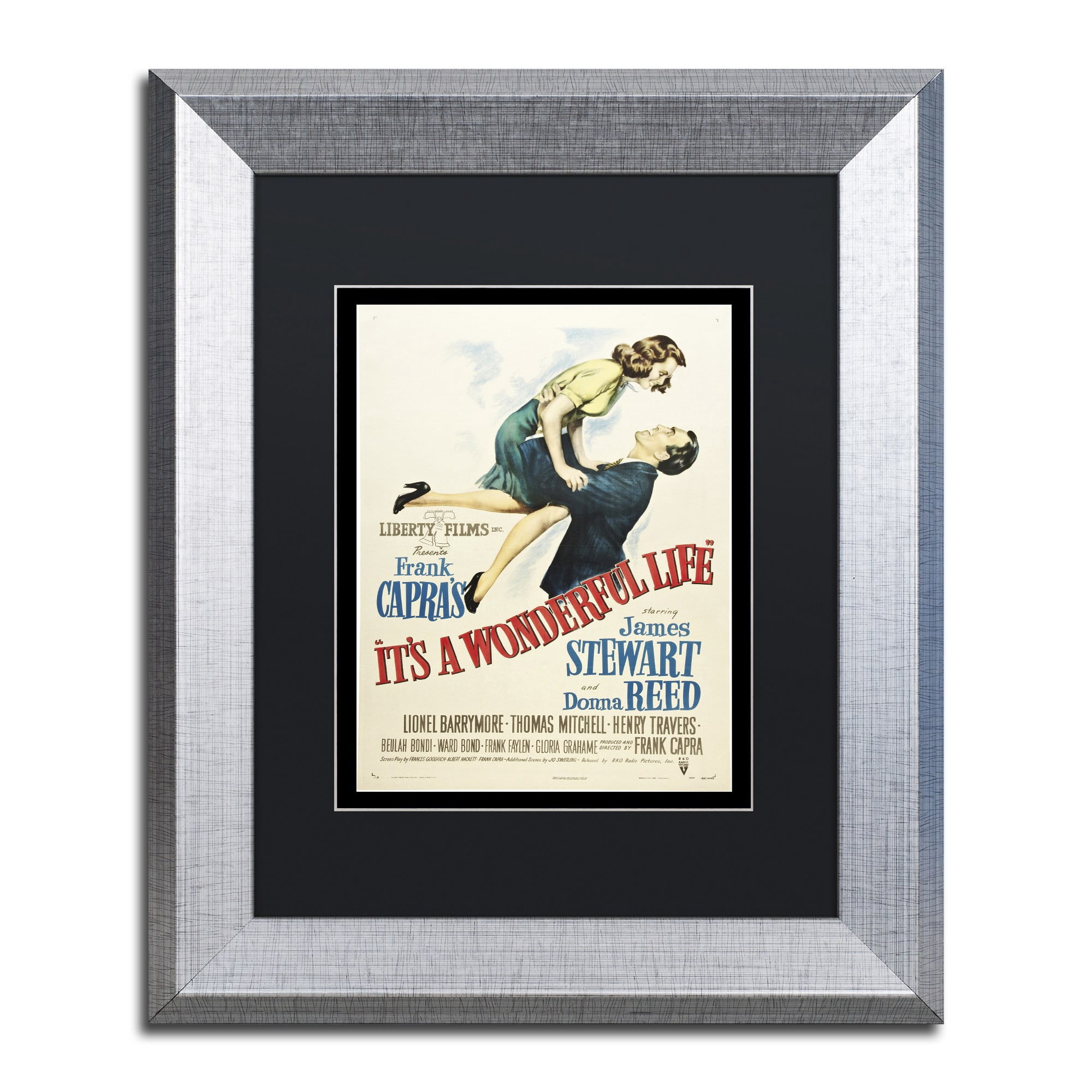 Vintage Apple Collection 'It's a Wonderful Life' Black Matted Framed Art