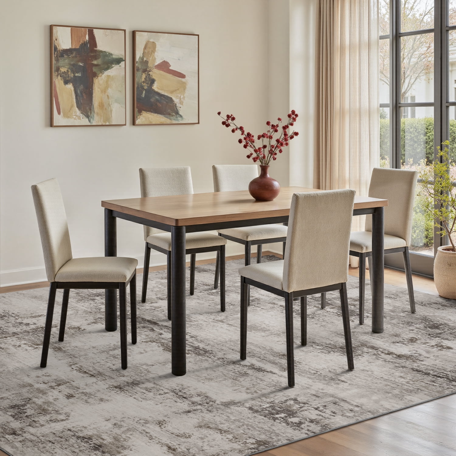 VUNATE 8'x10' Area Rugs for Living Room Marble Swirl Abstract Rug Ultra Soft Washable Rugs for Bedroom Anti Slip Durable Carpet Home Decor for Dining Room Taupe