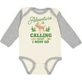 thumbnail image 3 of Inktastic Vintage Adventure is Calling and I Must Go with Moose Boys or Girls Long Sleeve Baby Bodysuit, 3 of 5
