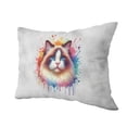 thumbnail image 2 of Watercolor Drip Ragdoll Pop Art Colorful Portrait Artwork Pillow Cushion Double Sided Cat Lover Kitten Owner Gifts Idea Throw Pillow - 01009, 2 of 4