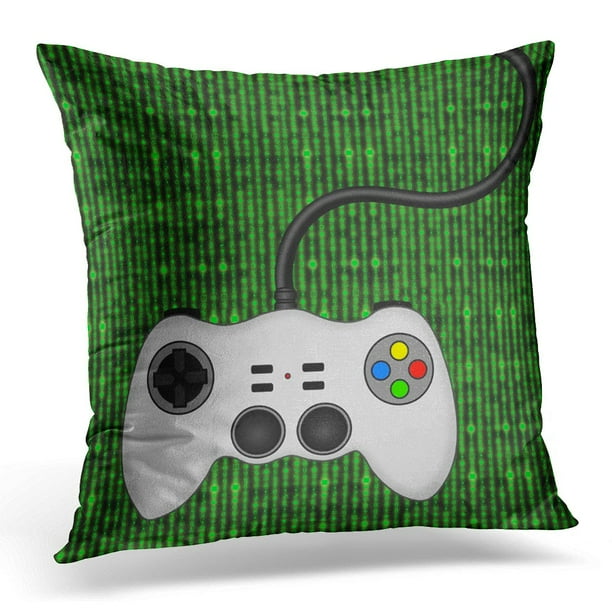 STOAG Games Cool Video Game Controller in Grey Gaming Throw Pillowcase