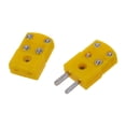 thumbnail image 2 of 4X Yellow Plastic Shell K Type Thermocouple Plug Socket Connector Set, 2 of 5