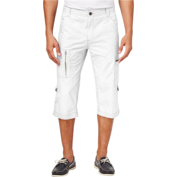 Shorts I-N-C Mens Foster Cargo Casual Blanco 36