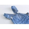 thumbnail image 4 of KIDSCOOL SPACE Baby Girl Boy Jean Overalls,Toddler Summer Denim Shortall,Blue,2-3 Years, 4 of 6
