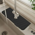 thumbnail image 5 of Latrodar Sink Faucet Mat Sink Splashing Guard Draining Pad Faucet Water Catcher Mat For Kitchen & Bathroom Black Durable 4x1.2 Inch, 5 of 5