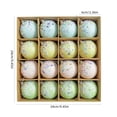 thumbnail image 2 of Pastel Christmas Tree Ornaments Decorations, 16 PCS 2.4 Inch Macaron Shatterproof Foam Christmas Ball Ornaments Set, Christmas Tree Hanging Pendants Xmas Tree Decoration, B, 2 of 5