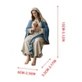 thumbnail image 3 of Virgin Mary Statue Resin Companion Figurine, Car Dashboard Home Office Table Decor Mary Statue，Handmade Sitting Religious Decorative, Unique Spiritual Gift(1PC), 3 of 7